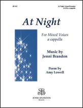 At Night SATB choral sheet music cover